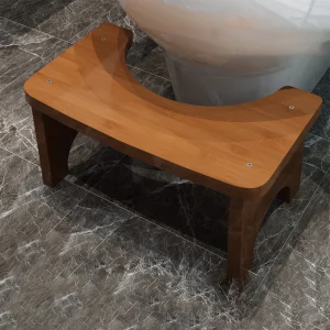 Sturdy Portable Bamboo Toilet Squat Stool for Adults,
